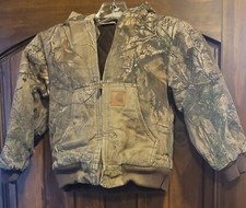 Carhartt XXS Youth Kids Toddler Jacket Camo Camouflage 4 5 Work Wear Winter