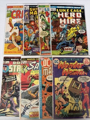 Marvel & DC Bronze Age Comic Book Lot of 8x Copies 15 to 25 Cent Covers #47 *X4