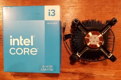 + NEU + Intel Core i3-14100 Cooler Lüfter LGA1700 im Originalkarton Kupferkern
