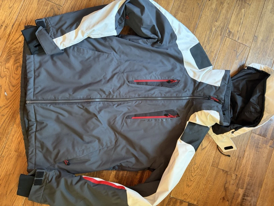 Obermeyer Foundation Jacket Mens Ski Coat Winter Sports S Red Black White - Image 2 of 4