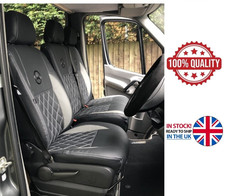 Fit with: Mercedes Sprinter Seat Covers 2018-2024 Front 1+2 Driver Passenger Van