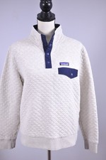 Patagonia Organic Cotton Quilt Snap-T Pullover Birch White Women's Medium M