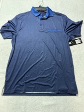 Head Golf Men's Medium Blue Polyester Blend Polo Shirt B6