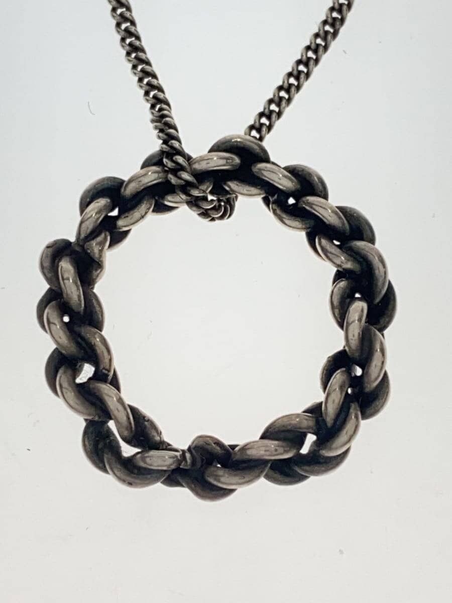 COLLANA SAINT LAURENT ARGENTO CON TOP DA UOMO Usata