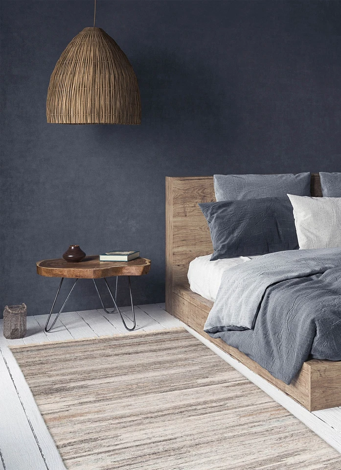 Vintage Hand Woven Traditional Kilim Rug 5'0" x 8'1" Oriental Wool Carpet - Image 2 of 4