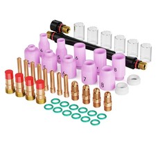 ARCCAPTAIN 49 Pcs TIG Welding Torch Accessories Gas Lens 10 for WP-17/18/26