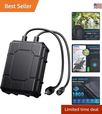 Eco-Friendly 1800mAh Solar Fountain Battery - Perfect for Garden Water Features