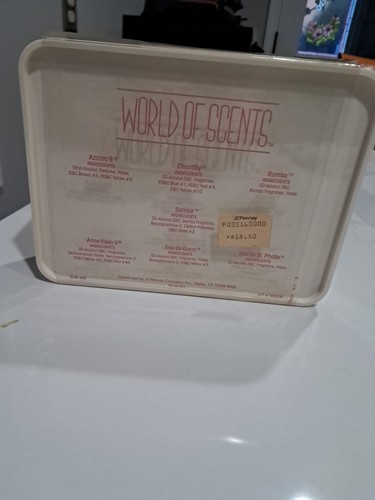 VTG ~ JC Penney~World Of Scents Mini Perfumes~ Set Of 7~ Gucci, Anne Klein~EUC