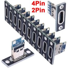 5/20Pcs USB Jack 3.1 Type-C 2Pin 4Pin Female Connector Jack Data Charging Port