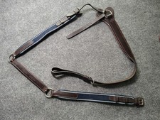 Equestrian Luxe Rambo Micklem Padded Leather Horse Breastplate Brown Elastic...