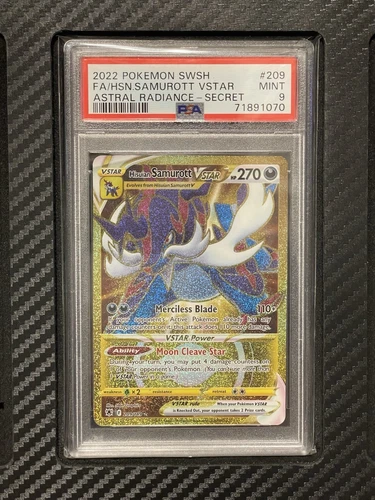 2022 PSA 9 FA Hisuian Samurott VSTAR #209 Full Art Secret Rare Gold Pokemon TCG
