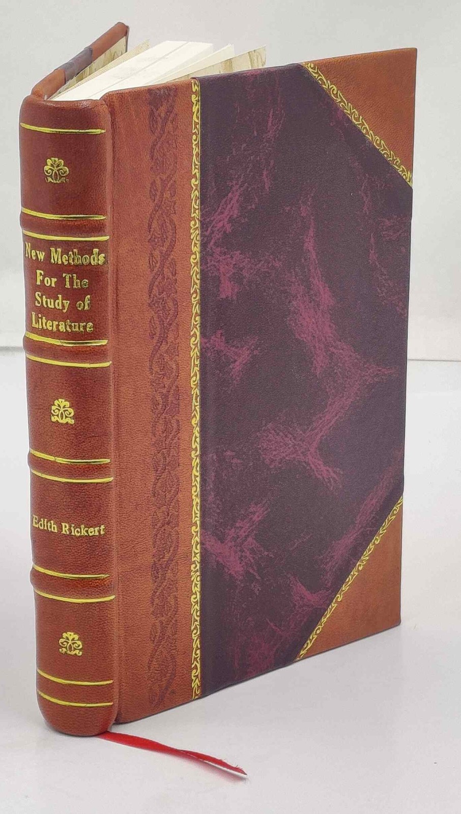 New Methods For The Study Of Literature 1928 By Edith Rickert [Leather Bound]