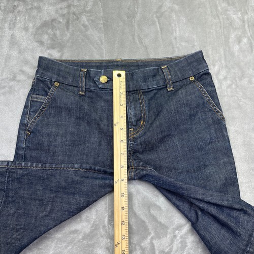 Citizens of Humanity Denim Bermuda Shorts Dark Wash Cuffed Hem Women 26 Fits 28" - Picture 2 of 10