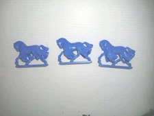 DFC Dragonriders of the Styx Blue Plastic Fantasy Horses Lot of 3