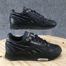 Reebok Classic Shoes Womens 7 Running Sneakers Lace Up Low Top Comfort Black