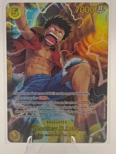 Monkey.D.Luffy OP15-119 SEC Foil One Piece Card - Adventure On Kami’s Island NM