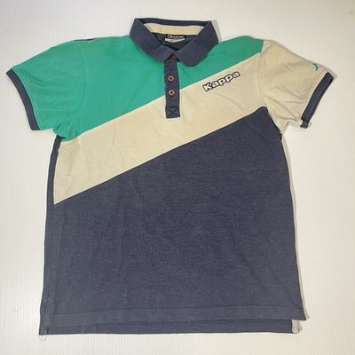 Y2K Womens Kappa Multicolored Polo Shirt Size Medium Short Sleeved