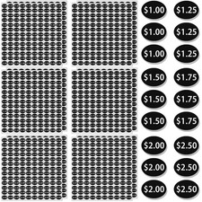 HINZIC 1560pcs Vending Machine Price Labels, 12 Sheets 19Mm X 14Mm, Black 