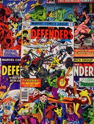 THE DEFENDERS (lot of 6) #50 52 55 57 58 59 low-uppermid grade Marvel '77-'78
