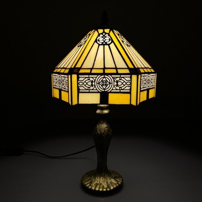 Tiffany Stil Tischlampe Buntglas Handarbeit Kunst Schreibtischlampe Nachttischlampen