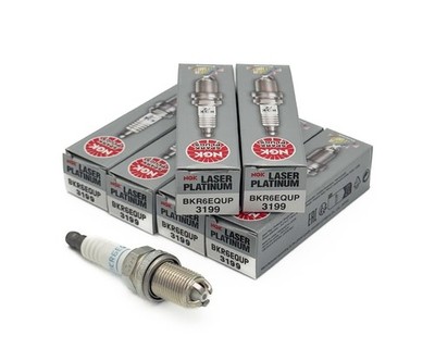 6x NGK Spark Plug 3199/BKR6EQUP Audi A6 A8, BMW 5 Series E39 E60, 6/7Series E38