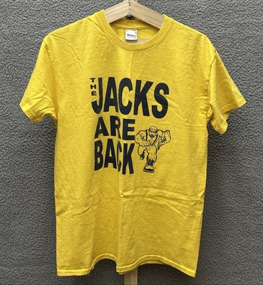 The Jacks Are Back T-Shirt Mens L Yellow Short Sleeve Gildan Ultra Cotton