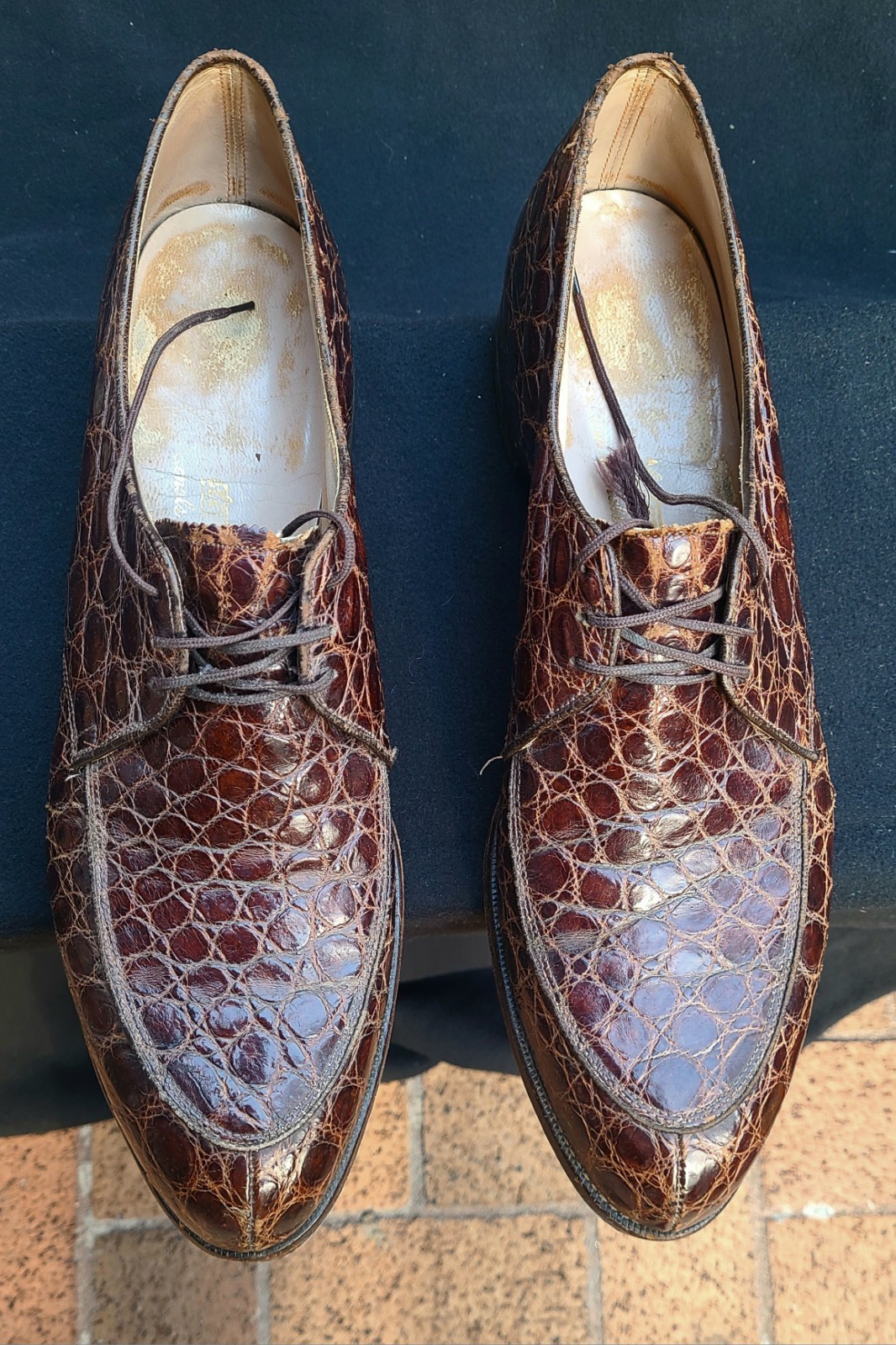 Nettleton Alligator Split Toe  Lace Up Approx Siz… - image 1