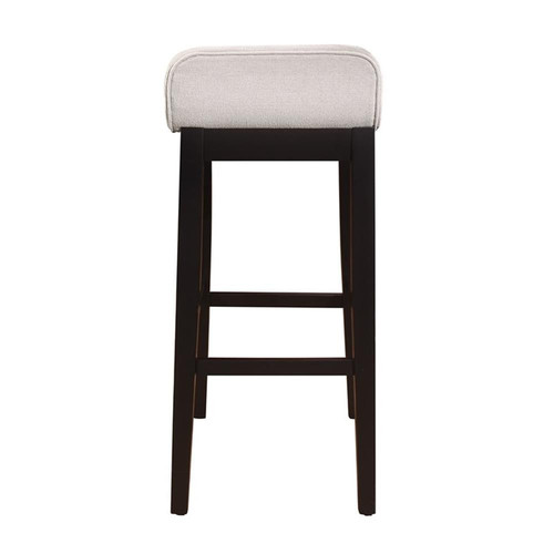 Home Square Bar Height Stool in Black - Set of 2 - Picture 8 of 11