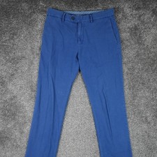 Tommy Hilfiger Hose Blau Größe 32 W32 L34 Chinohose Denton Stretch Straight Fit