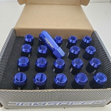 Extended Forged Aluminum Tuner Racing Lug Nut 20pcs - M14x1.5 Thread Blue