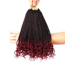 7 Packs 10 Inch Boho Goddess Box Braids Crochet Hair for Black Women TBug , ...
