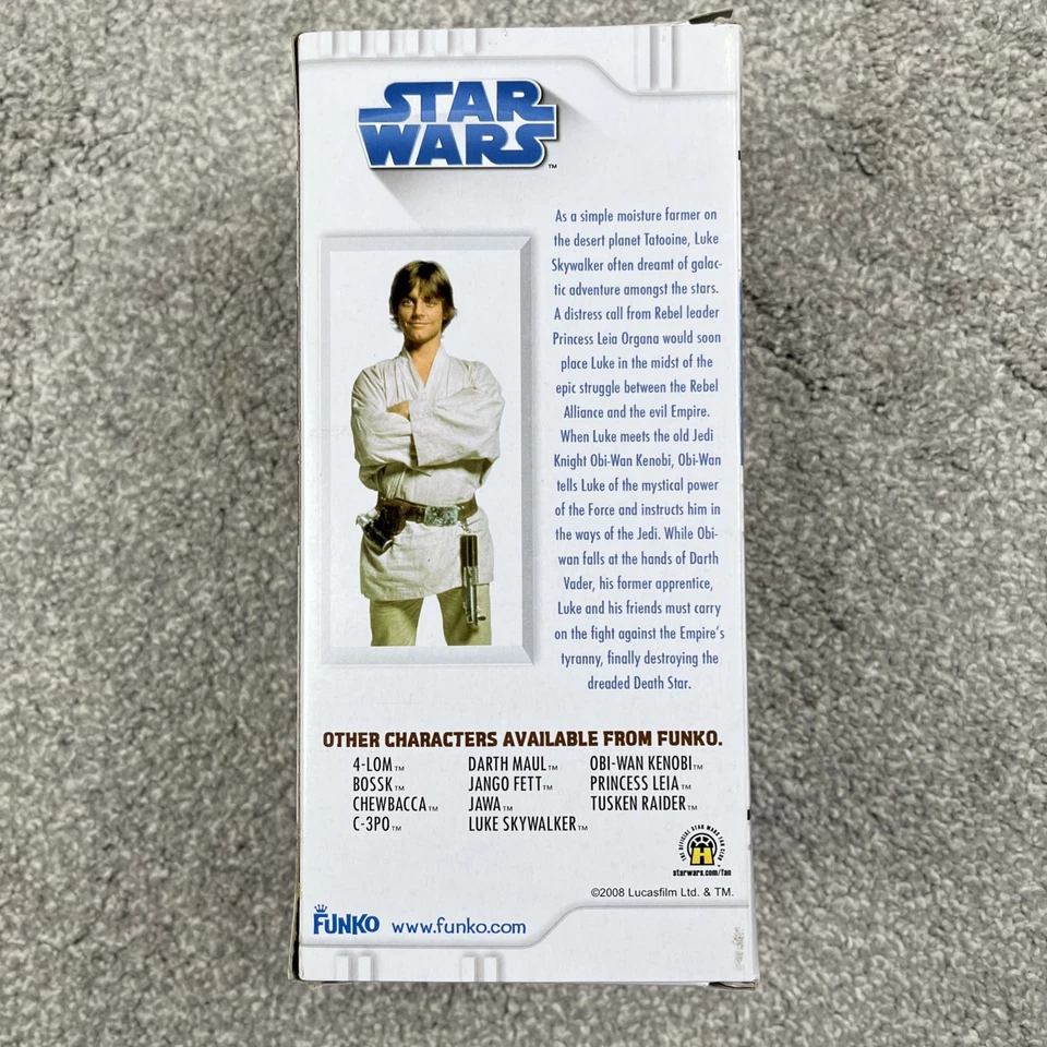 Star Wars Funko Luke Skywalker Bobble Head Wacky Wobbler 2008 - Nuevo Foto 2 de 4