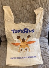Toys R' Us Plastic Shopping Bag 22” x 13” With Geoffrey Peaking Vintage