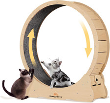 Cat Exercise Wheel for Indoor Cats, 46" Large XL Cat Running Treadmill Wheel wit