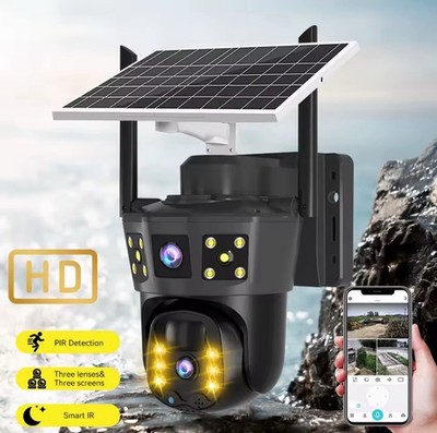 2K Kamera für Home Security 4G Außenkamera mit Solarpanel 360° Ansicht 