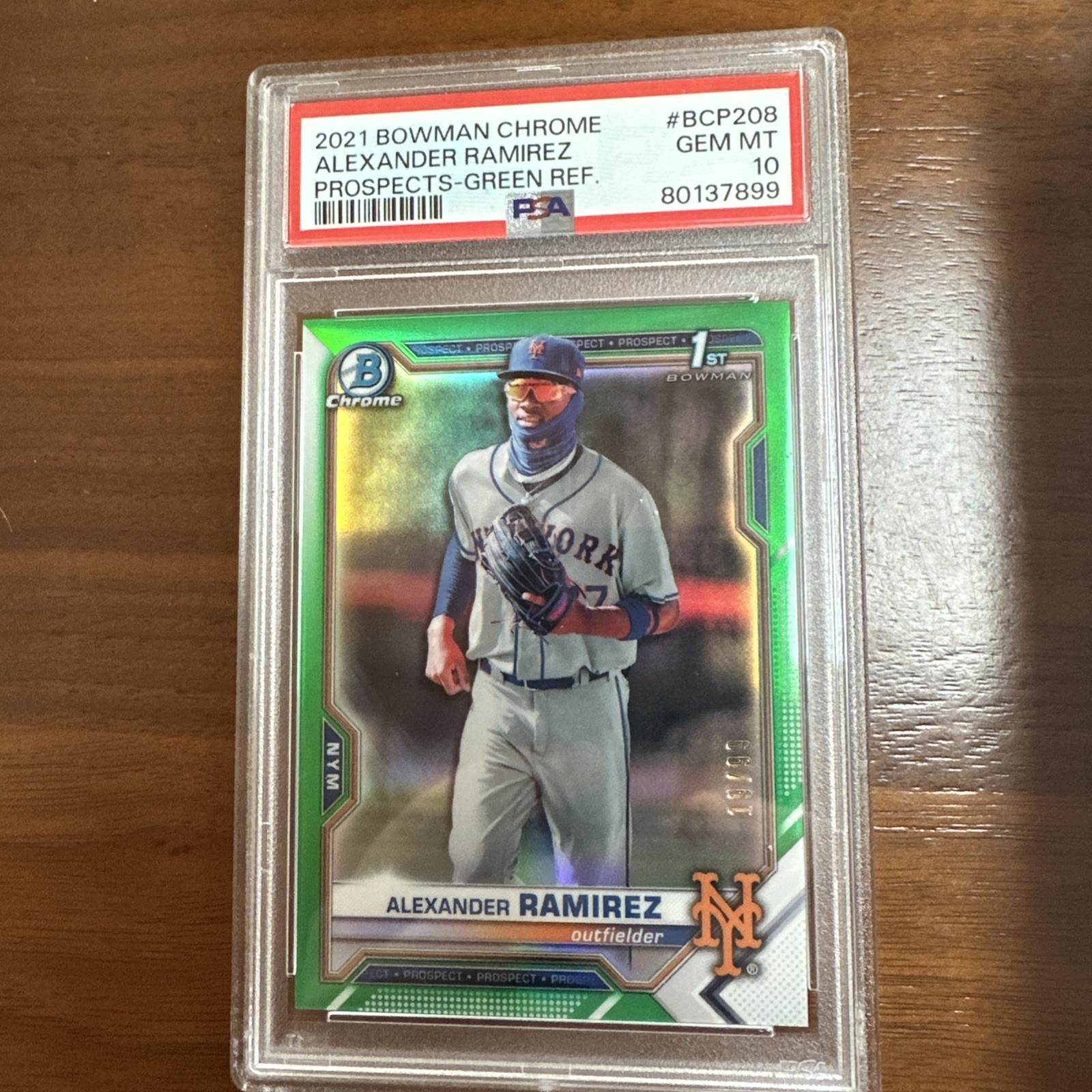 2021 Bowman Chrome Alexander Ramirez Green Refractor /99 PSA 10 1st