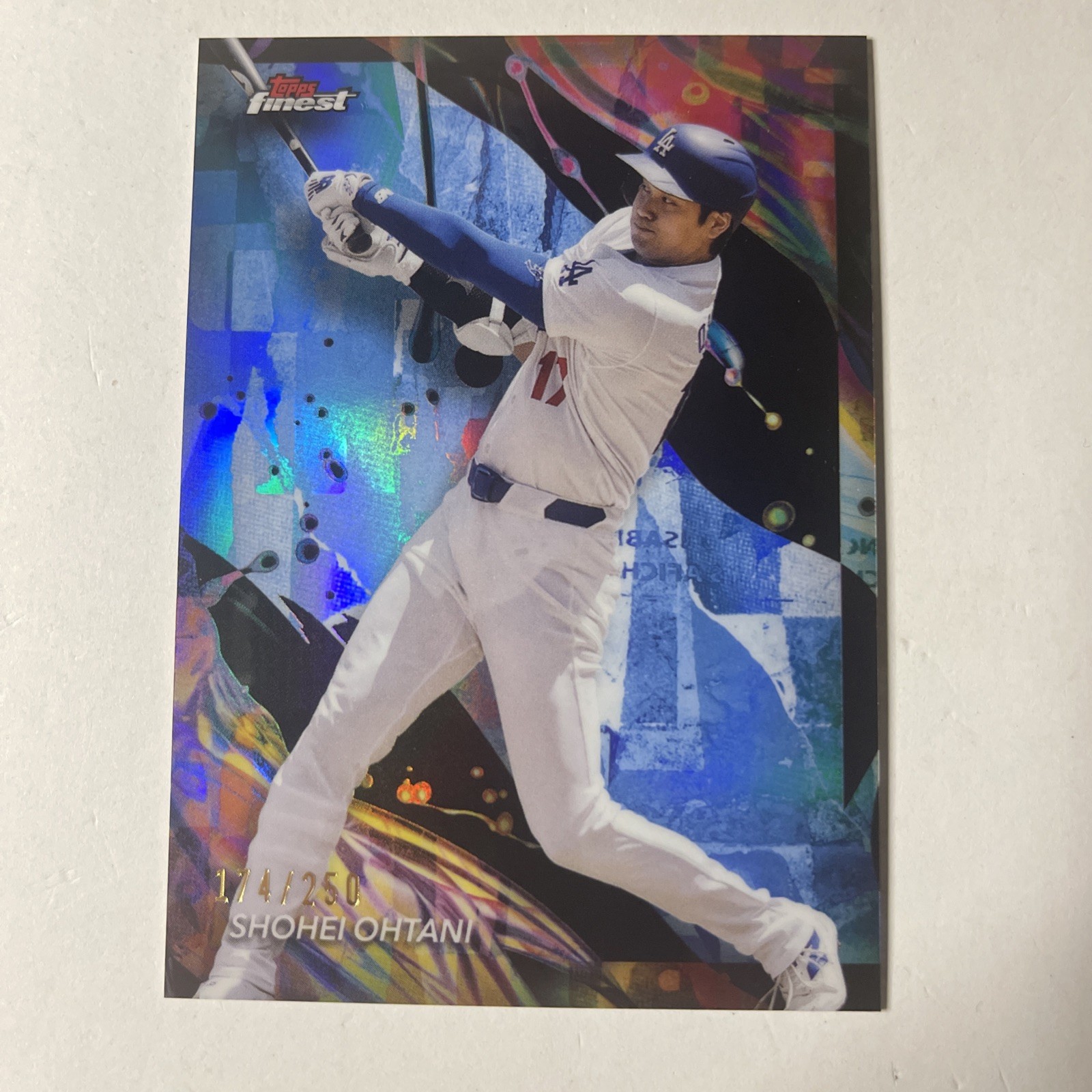 2024 Topps Finest - Uncommon Shohei Ohtani #177 Sky Blue Refractor /250