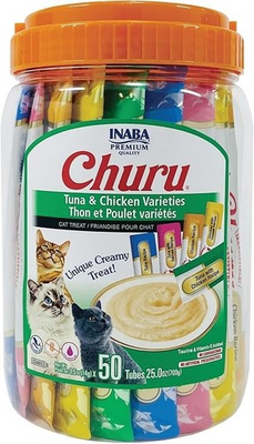 #ad INABA Churu Cat Treats Grain Free Lickable Squeezable Creamy Purée Cat Treat $25.12