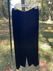 Ann Taylor Women’s Size 2 Velvet Black Wide Leg Rayon Silk Blend Pant Side Zip — photo 1