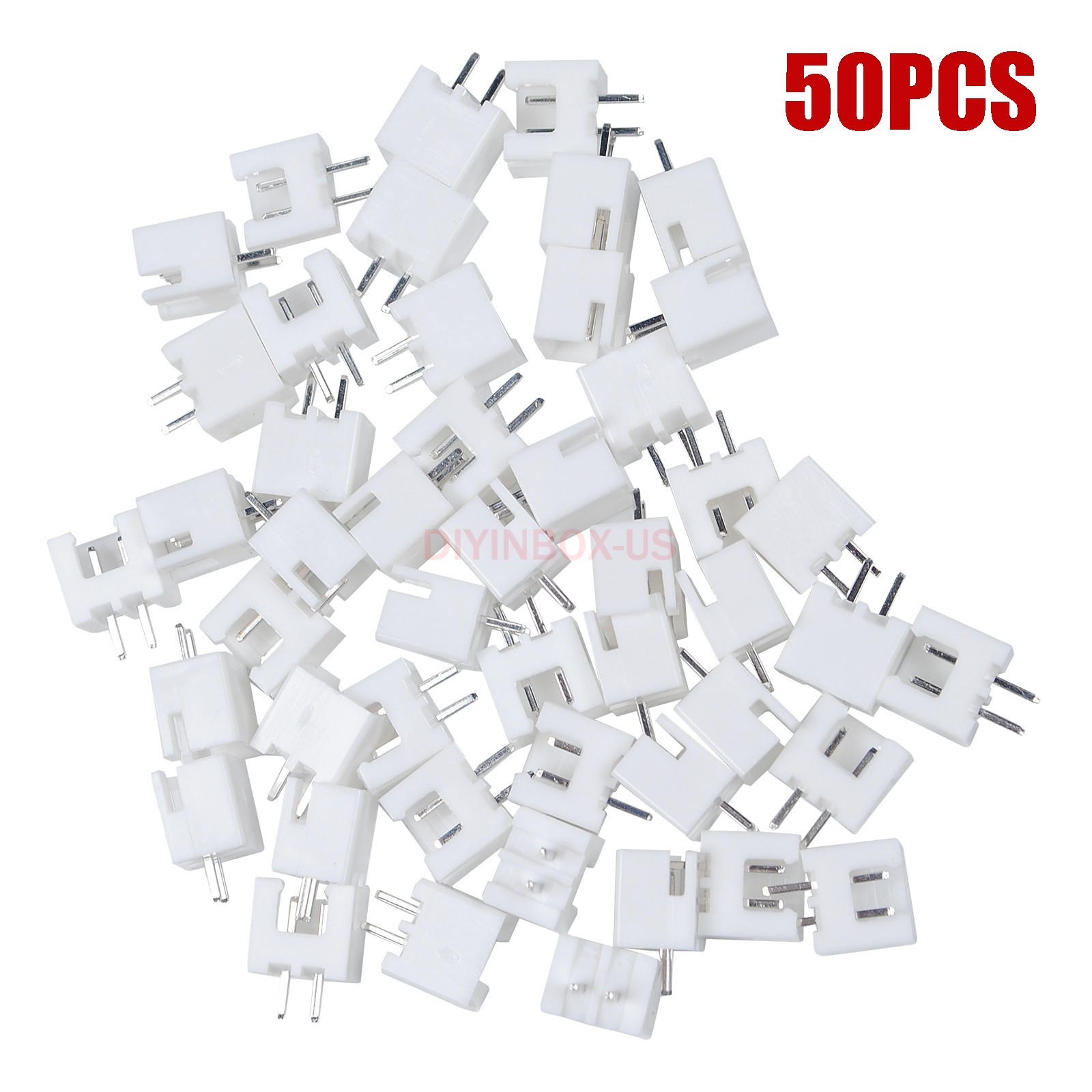50pc XH2.54 JST-XH Kit 2p Pin 2.54mm Terminal Housing PCB Header Wire Connectors