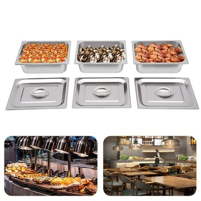3 PCS Steam Table Plates Restaurant Steam Plates Hotel Steam Table Plate 4.5L