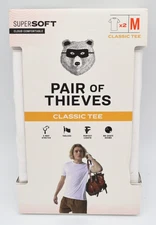 Pair of Thieves Men's 2pk Medium CLASSIC TEE Undershirts T-Shirt White Soft NWT