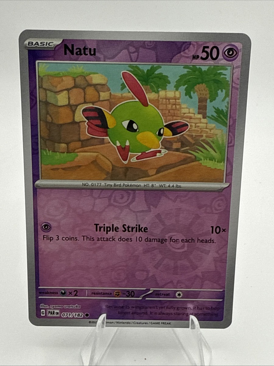 pokemon card value paradox rift Xatu 072/182 - Card Number / Rarity Natu - SV04: Paradox Rift