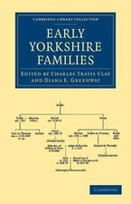 Early Yorkshire Families by Charles Clay (English) Paperback Book