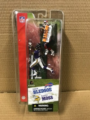 New 2004 McFarlane NFL Players Inc. Drew Bledsoe & Randy Moss Figures