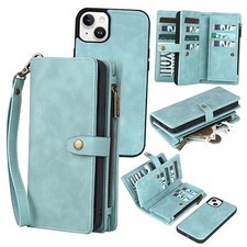 Wallet Case Compatible with iPhone 15,Detachable for iPhone 15 Dream Blue
