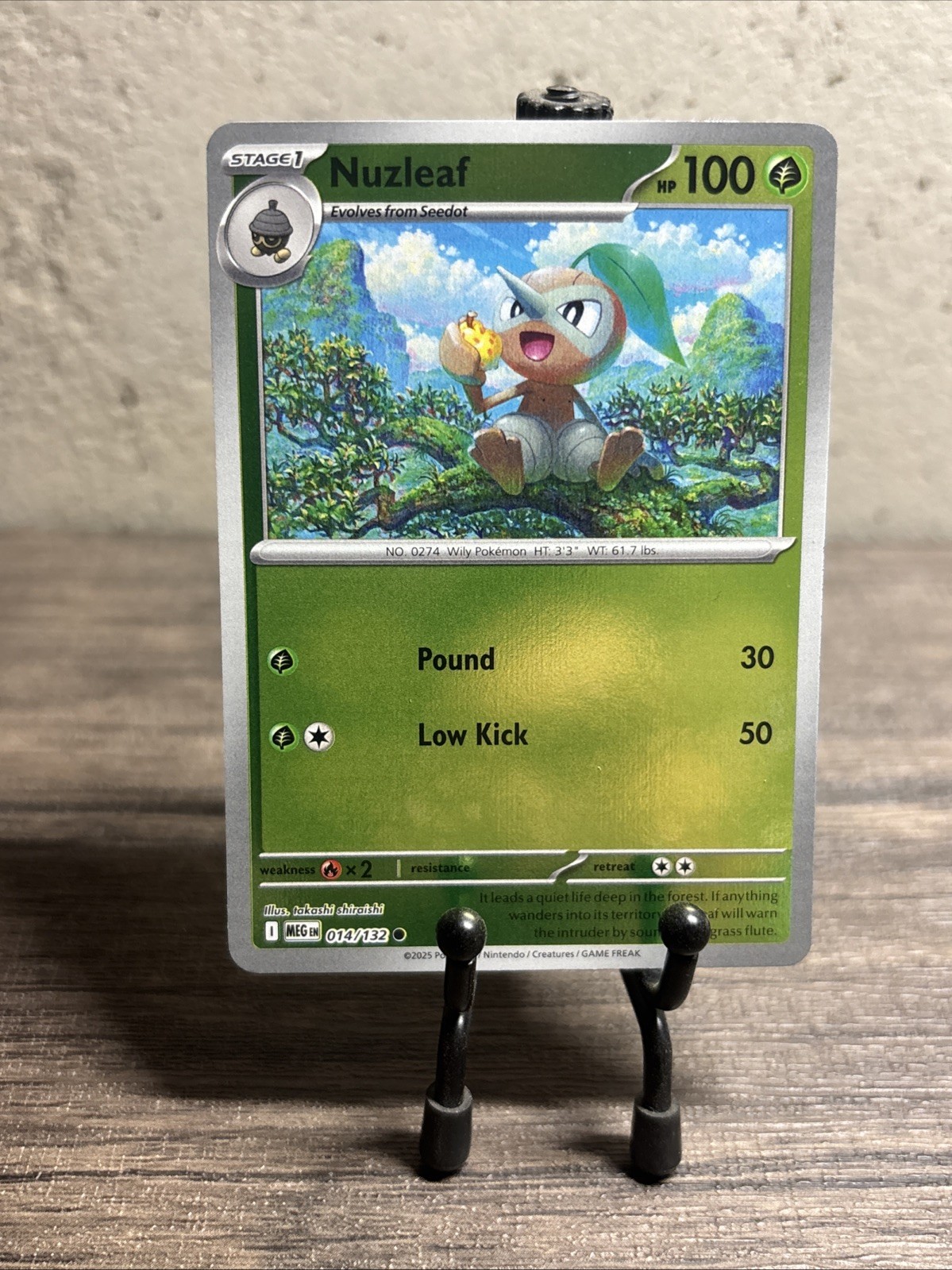 Nuzleaf 014/132 Me01: Mega Evolution Reverse Holo Common-Fast Shipping-NM!