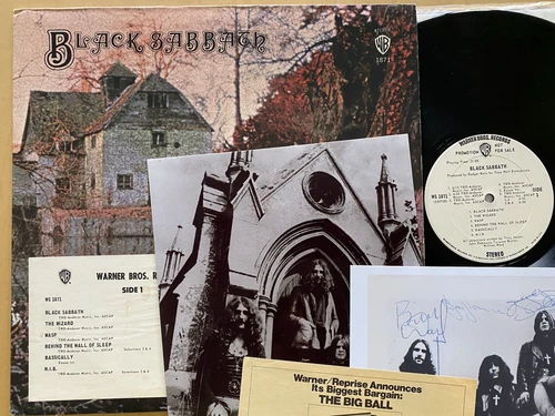 BLACK SABBATH RARE 1970 HARD ROCK METAL WHITE LABEL PROMO OZZY OSBOURNE PHOTO NM