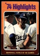 1975 Topps Mini Mike G. Marshall Los Angeles Dodgers #6