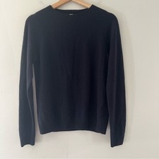 Uniqlo 100 Cashmere Sweater Navy Size Small Crewneck Quiet Luxury Classic